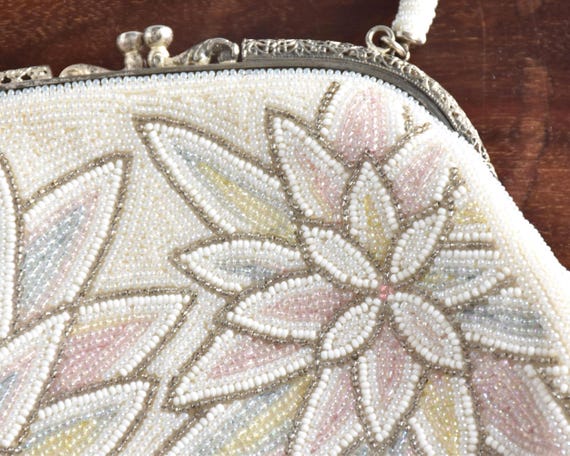 Japanese Floral Beaded Clutch