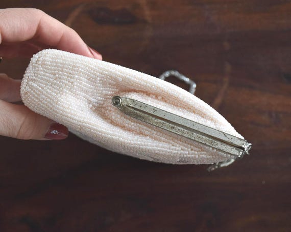 White Beaded Clutch