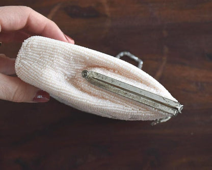 White Beaded Clutch