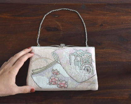 White Beaded Clutch