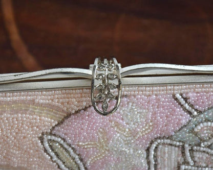 White Beaded Clutch
