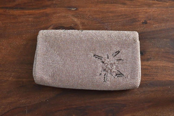 Floral Beaded Clutch