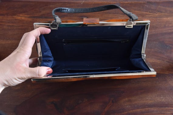 Oshima Tsumugi Silk Kimono Evening Clutch