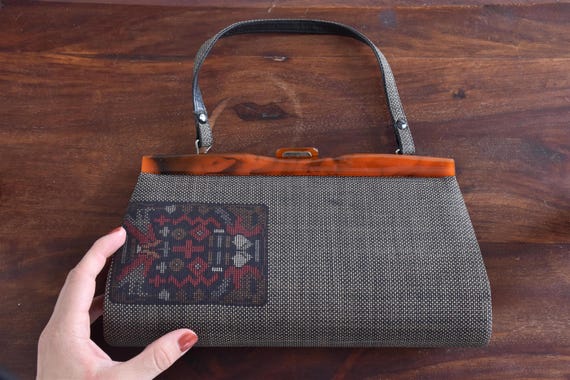 Oshima Tsumugi Silk Kimono Evening Clutch