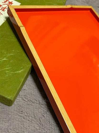 Ryukyu-Nuri Vermillion Lacquer Tray