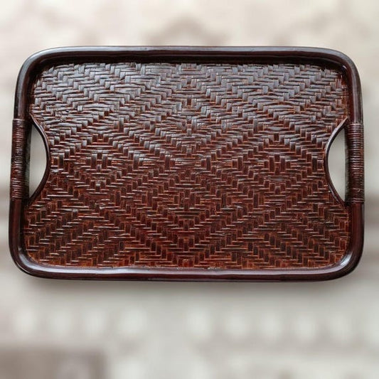 Japanese Bamboo Urushi Lacquer Tray