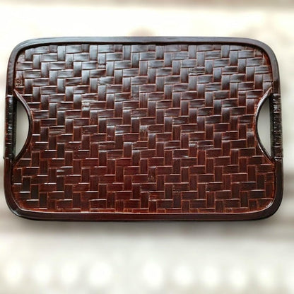 Japanese Bamboo Urushi Lacquer Tray