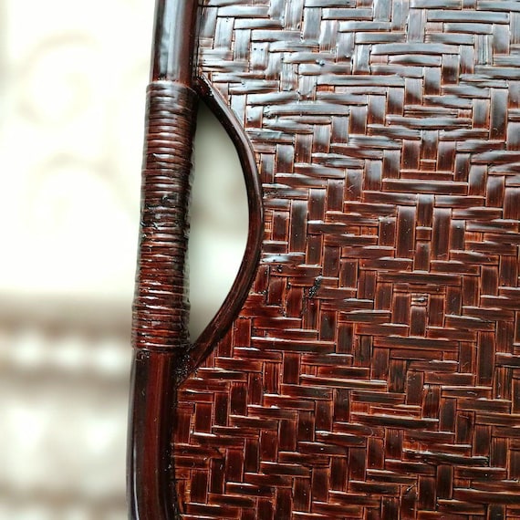 Japanese Bamboo Urushi Lacquer Tray
