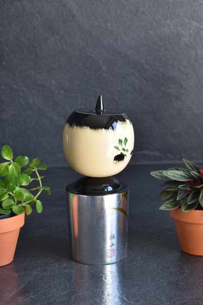Kanazawa Silver Leaf Kokeshi Doll Hanawarabe Bamboo