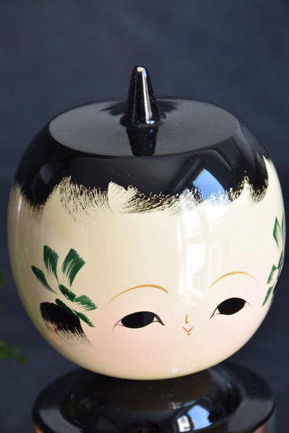 Kanazawa Silver Leaf Kokeshi Doll Hanawarabe Bamboo