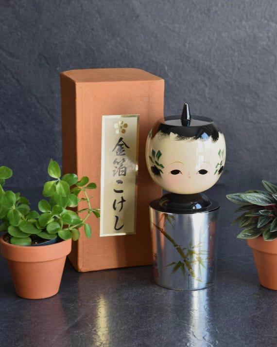 Kanazawa Silver Leaf Kokeshi Doll Hanawarabe Bamboo