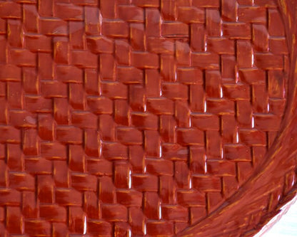 Kurume Rantai Lacquerware Tray Bamboo Weave