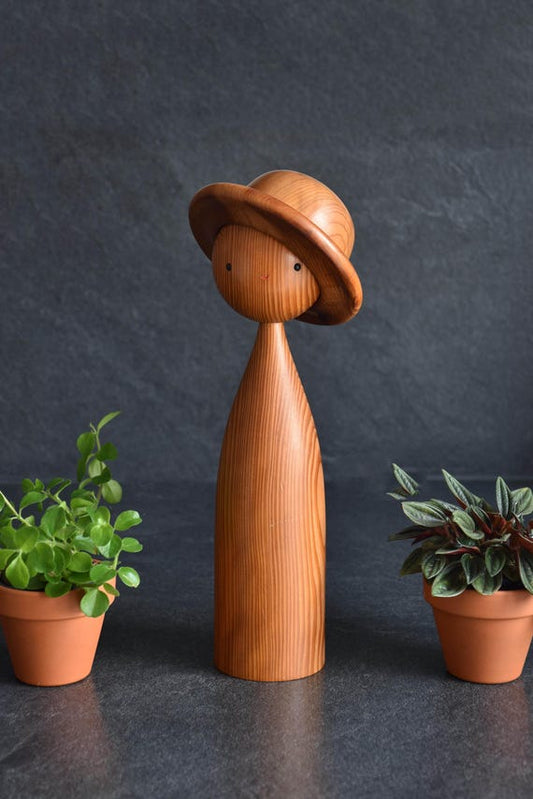 Yakusugi Kokeshi Doll With Hat