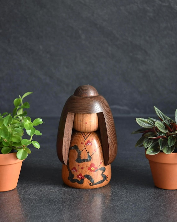 Daisuke Takeda Young Girl Kokeshi Doll