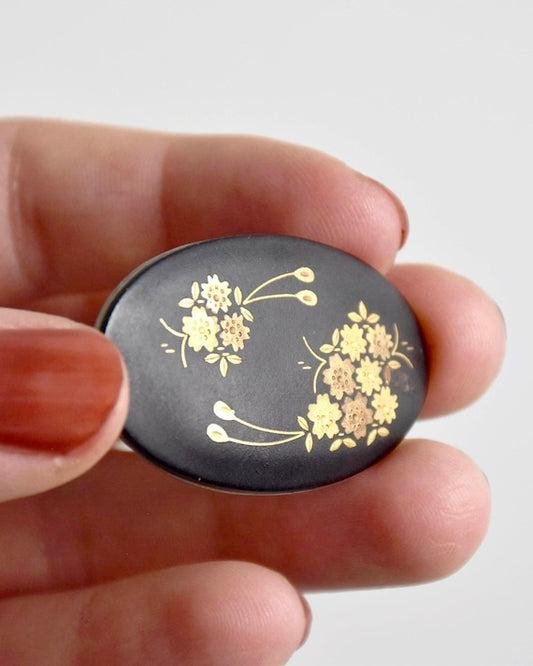 Zogan Damascene Floral Brooch