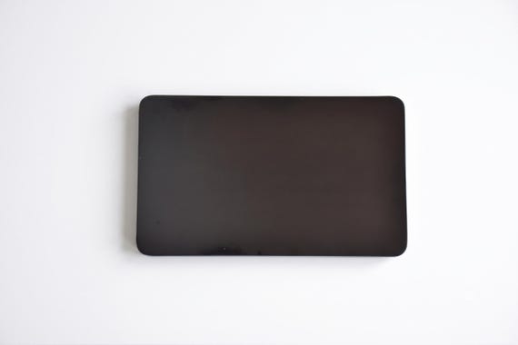 Japanese Black Lacquer Tray With Silver Orchid Inlay