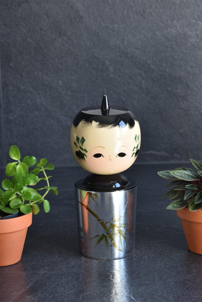 Kanazawa Silver Leaf Kokeshi Doll Hanawarabe Bamboo