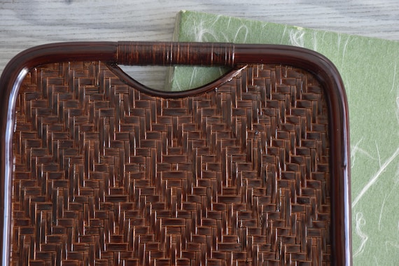 Japanese Bamboo Urushi Lacquer Tray