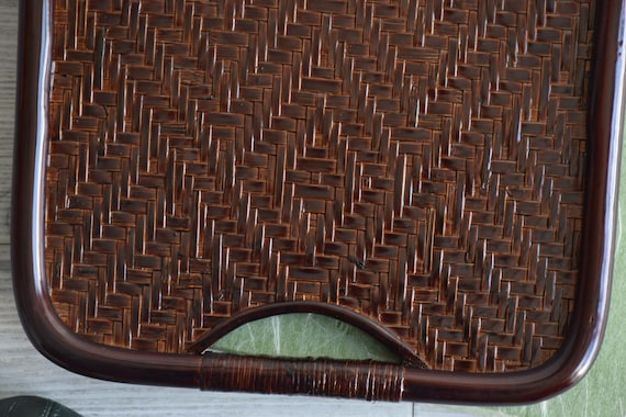 Japanese Bamboo Urushi Lacquer Tray
