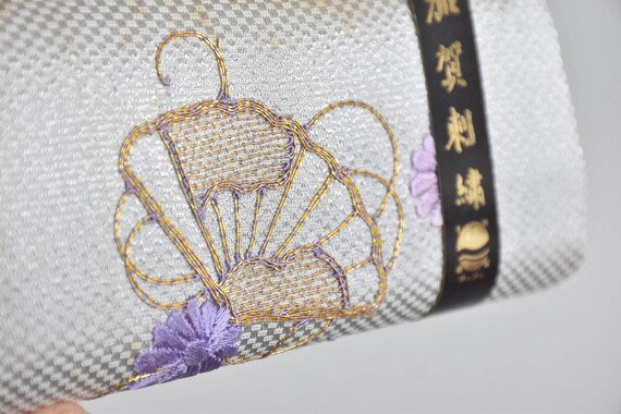 Kaga Embroidery Kimono Accessory Pouch