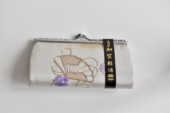 Kaga Embroidery Kimono Accessory Pouch