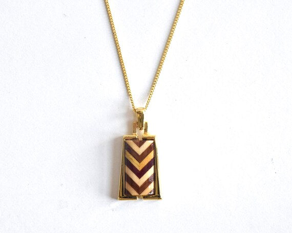 Yosegi Zaiku Pendant Necklace