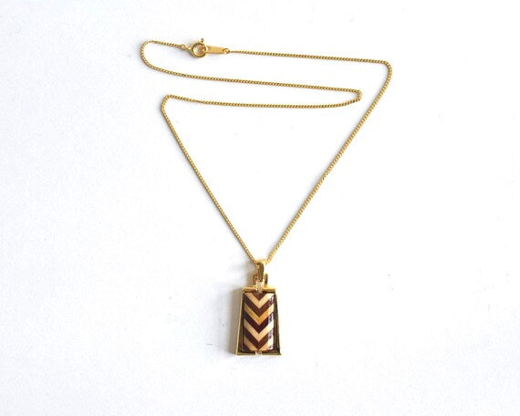 Yosegi Zaiku Pendant Necklace