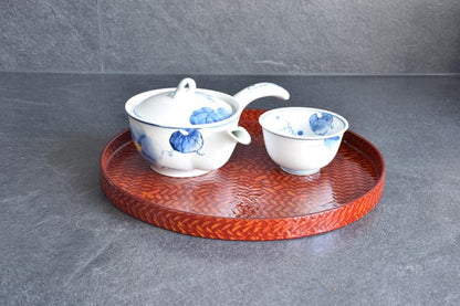 Japanese Red Rantai Lacquerware Tray