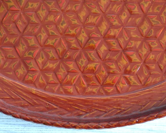 Kurume Rantai Lacquerware Tray Bamboo Weave
