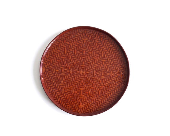 Japanese Red Rantai Lacquerware Tray