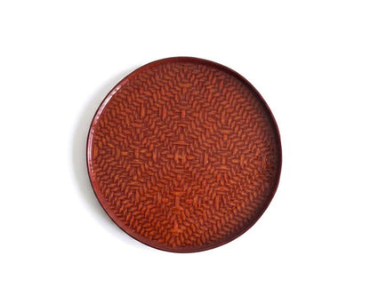 Japanese Red Rantai Lacquerware Tray