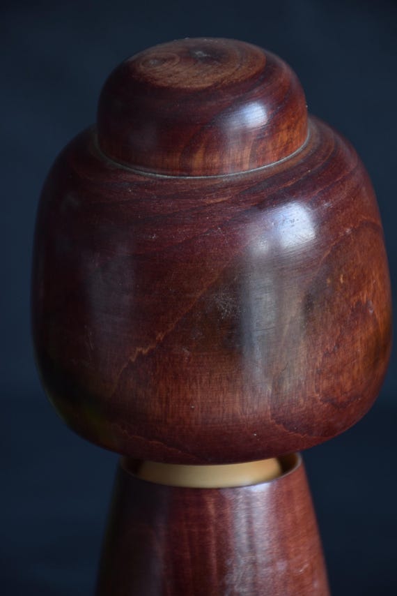 Masae Fujikawa Floral Carved Kokeshi