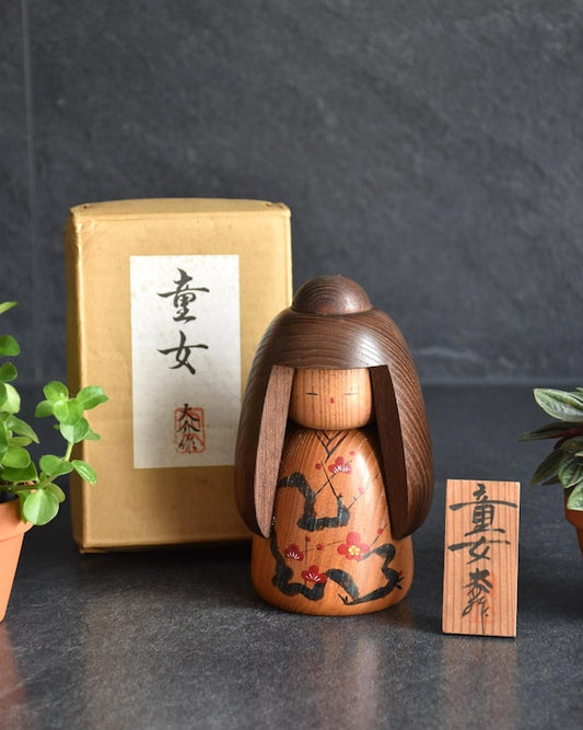 Daisuke Takeda Young Girl Kokeshi Doll