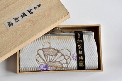 Kaga Embroidery Kimono Accessory Pouch