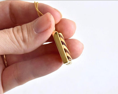 Yosegi Zaiku Pendant Necklace