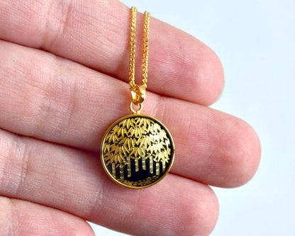 Amita Zogan Bamboo Pendant Necklace