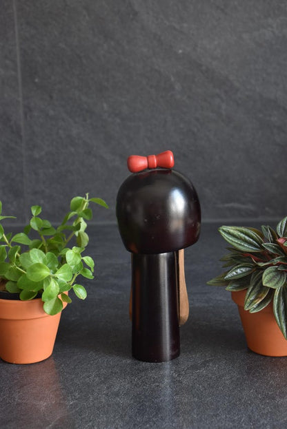 Hajime Miyashita When Flowers Bloom Kokeshi doll back view