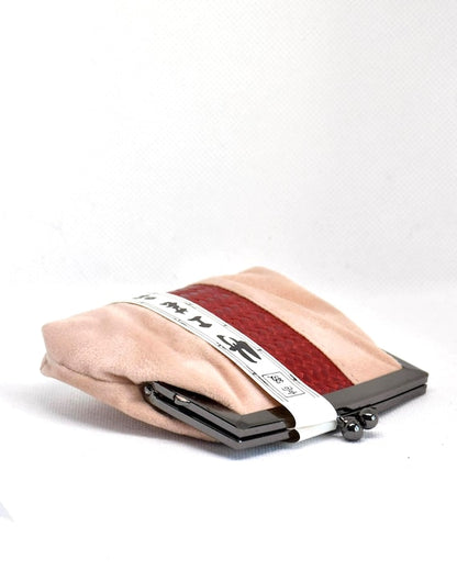 Hand-Woven Bamboo Gamaguchi Kiss-Lock Coin Purse