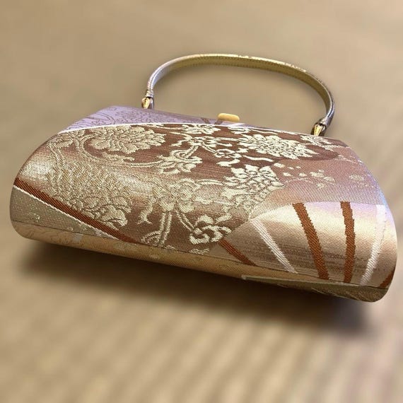 Brocade Fan Motif Kimono Bag