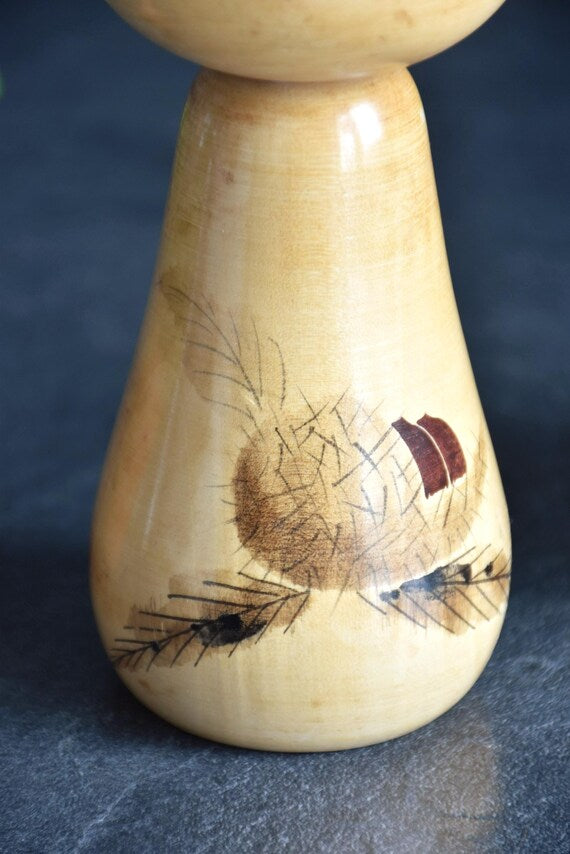 Masao Watanabe Kokeshi Autumn Chestnut Boy