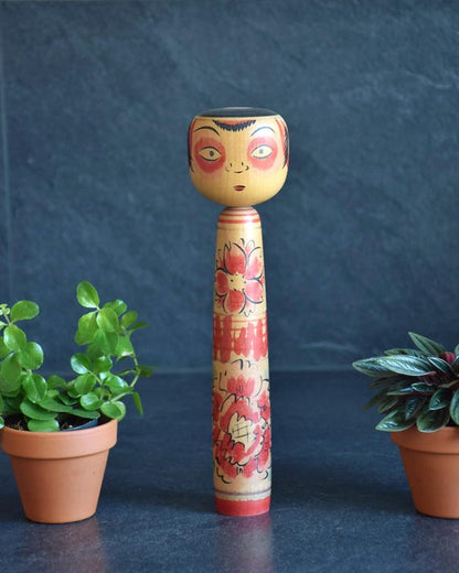 Nakanosawa Kokeshi Takobozu By Shigeharu Seya vintage Japanese wooden doll