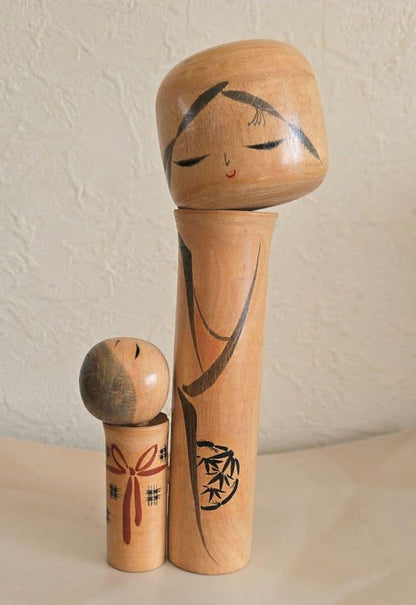 Oshin Kokeshi By Sato Suigai vintage Japanese Sosaku kokeshi doll handmade from solid wood
