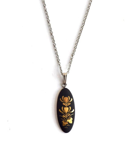 Higo Zogan Floral Pendant Necklace