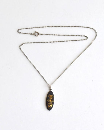 Higo Zogan Floral Pendant Necklace