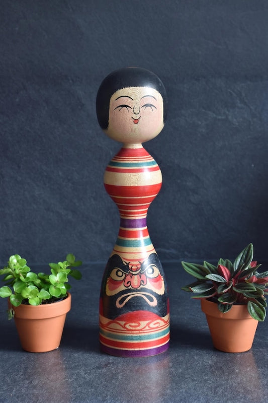 Tsugaru Kokeshi Doll By Senzo Mori