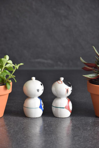 Kutani Porcelain Kokeshi Hina Dolls