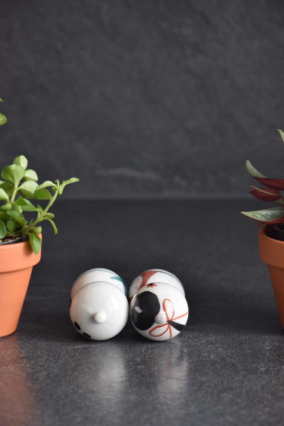 Kutani Porcelain Kokeshi Hina Dolls