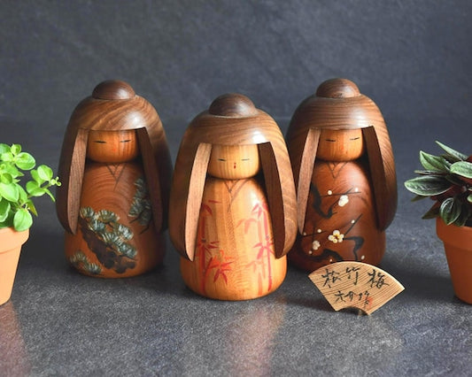 Daisuke Takeda Sho-Chiku-Bai Kokeshi Set