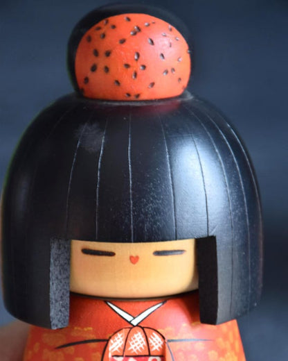 Sosaku Kokeshi Doll By Kazuo Takamizawa