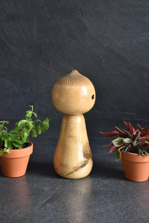 Masao Watanabe Kokeshi Autumn Chestnut Boy